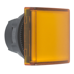ZB5CV053 - Square orange pilot light head ø22 plain lens for integral led