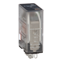 781XAXRCL-24D - Power relay, Legacy, 15A, SPDT, 24 VDC, clear cover with LED indicator