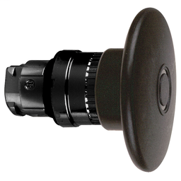 ZB4BX27 - Black Ø60 mushroom pushbutton head Ø22 latching push-pull