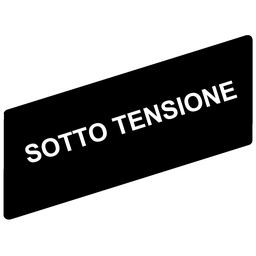 ZBY02626 - Marked legend 8 x 27 mm for legend holder 30 x 40 mm – SOTTO TENSIONE