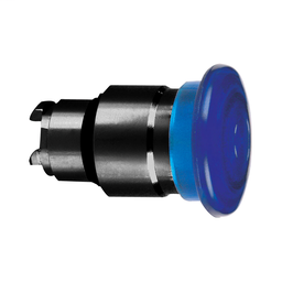 ZB4BW4637 - Blue Ø40 illum mushroom pushbutton head Ø22 spring return for integral LED