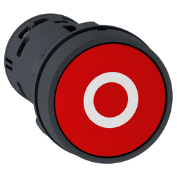 XB7NA4532 - PB – Spring Rtn, red – NO+NC -White “O”