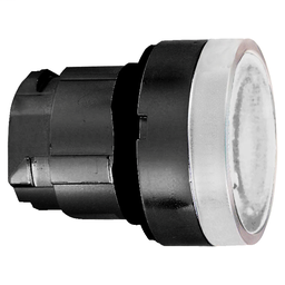 ZB4BW37S7 - Clear flush illuminated pushbutton head Ø22 spring return for BA9s bulb