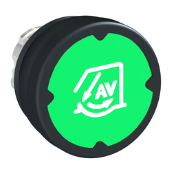 ZB4BC38002 - Pushbutton head for harsh environment – green – with marking