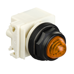 9001SKP36A9 - Octagonal pilot light Ø 30 – white – incandescent BA 9s – 48 V AC/DC – IP66