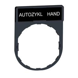 ZBY2299 - Legend holder 30 x 40 mm with legend 8 x 27 mm with marking AUTOZYKL-HAND