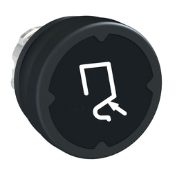 ZB4BC28010RA - Pushbutton head for harsh environment – black – with marking-legend rotated 90°