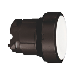 ZB4BH017 - White flush pushbutton head Ø22 push-push unmarked