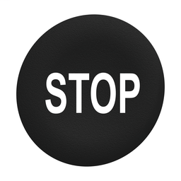 ZBAF234 - Black plain cap S to P for flush mounted push button