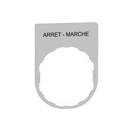 ZBYP2166C1 - Legend plate with arret-marche marking color plated white