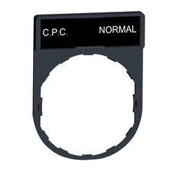 ZBY2165 - Legend holder 30 x 40 mm with legend 8 x 27 mm with marking C-P-C-NORMAL