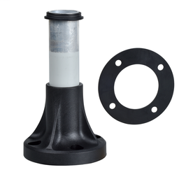 XVBZ02A - Fixing base for modular tower lights, plastic, Ø70, 80mm aluminium support tube + black fixing plate