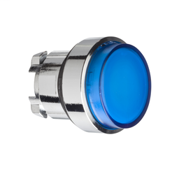 ZB4BW16 - Blue projecting illuminated pushbutton head Ø22 spring return for BA9s bulb