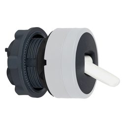 ZB5AD48C1 - Black toggle switch head Ø22 2-position return cp white