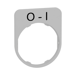 ZBYFP2178C1 - Legend plate with o-i marking for flush color plated white