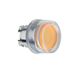 ZB4BW553 - Orange flush illuminated pushbutton head Ø22 spring return for integral LED