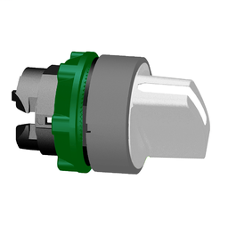 ZB5AD3C0 - Black selector switch head 3 pos stay put cp grey