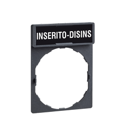 ZBY2666 - Legend holder 30 x 40 mm with legend 8 x 27 mm with marking ARRESTO-MARCIA
