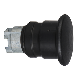 ZB4BC27 - Black Ø40 mushroom pushbutton head Ø22 spring return