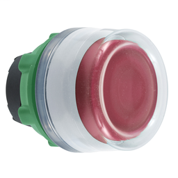 ZB5AW543C1 - Red illumiated pushbutton head for integral LED booted cp white