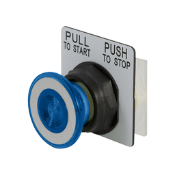 9001SKR8L - Pushbutton Ø 30 – plastic bezel – mushroom head Ø 41 mm – blue – w/o contact