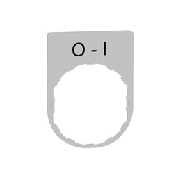 ZBYP2178C1 - Legend plate with o-i marking color plated white