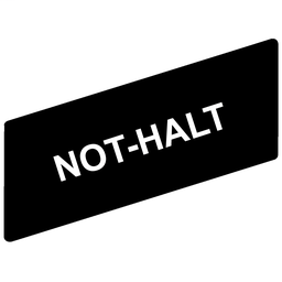 ZBY02229 - Marked legend 8 x 27 mm for legend holder 30 x 40 mm – NOT – HALT