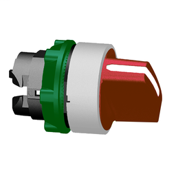 ZB5AD404C1 - Red selector switch head 2 pos return right to lef cp white
