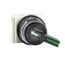 9001K46J35LGFG - Illuminated selector switch Ø 30 – green – 3 position – stay put – 24 V AC/DC