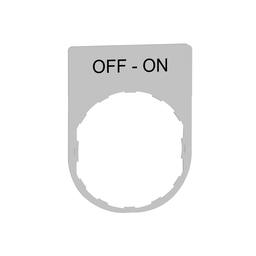 ZBYP2367C1 - Legend plate with off-on marking color plated white