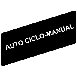 ZBY02499 - Marked legend 8 x 27 mm for legend holder 30 x 40 mm – AUTO CICLO-MANUAL