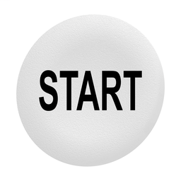 ZBAF133 - White plain cap START for flush mounted push button