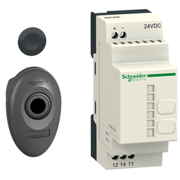 XB5RMB03 - Pack with 1 wireless and batteryless plastic push button Ø22 + 1 non-configurable receiver + 1 set of caps, 24 V DC