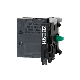 ZBE501 - Single contact block for head Ø22 1NO screw clamp terminal