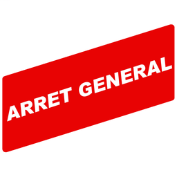 ZBY02129 - Marked legend 8 x 27 mm for legend holder 30 x 40 mm – ARRET GENERAL