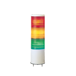 XVCTL1 - Monolithic tower light, red-orange-green, 40mm, base mounting, steady or flashing, with buzzer 70…85 dB, IP23, 24 V AC DC