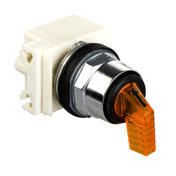 9001K43J35LYFA - Illuminated selector switch Ø 30 – amber – 3 position – stay put – 24 V AC/DC