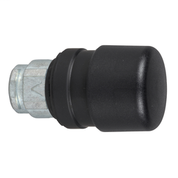 ZB4BC247 - Black Ø30 mushroom pushbutton head Ø22 spring return