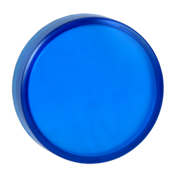 ZBV016 - Blue plain lens for circular pilot light Ø22 with BA9s bulb