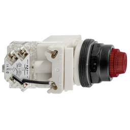9001KT36LRR31 - Red illuminated pushbutton Ø 30 – projecting spring return – 48 V – 1NO