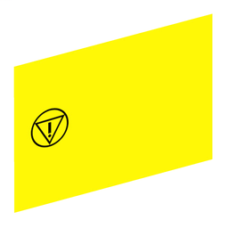 ZBY5140 - Blank legend 18×27 mm for legend holder 30×50 mm – E-stop sign – no text