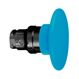 ZB4BR67 - Blue Ø60 mushroom pushbutton head Ø22 spring return