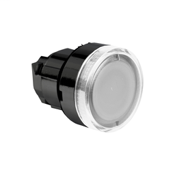 ZB4BW377 - Clear flush illuminated pushbutton head Ø22 spring return for BA9s bulb