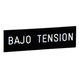 ZBY02426 - Marked legend 8 x 27 mm for legend holder 30 x 40 mm – BAJO TENSION