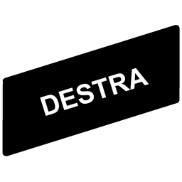 ZBY02609 - Marked legend 8 x 27 mm for legend holder 30 x 40 mm – DESTRA