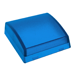 ZBCW9163 - Blue plain lens for square illuminated pushbutton Ø22 with integral LED