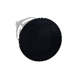 ZB4BS52 - Black Ø40 mushroom pushbutton head Ø22 latching turn release