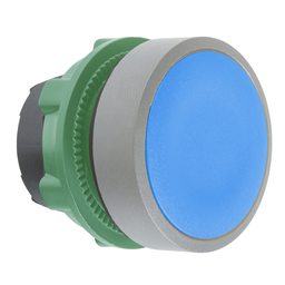 ZB5AH06C0 - Blue flush pushbutton head push push colour plated grey