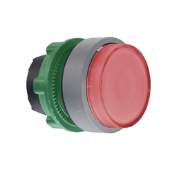 ZB5AW14C0 - Red projecting illumiated pushbutton head BA9S cp grey