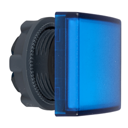ZB5CV063 - Square blue pilot light head ø22 plain lens for integral led